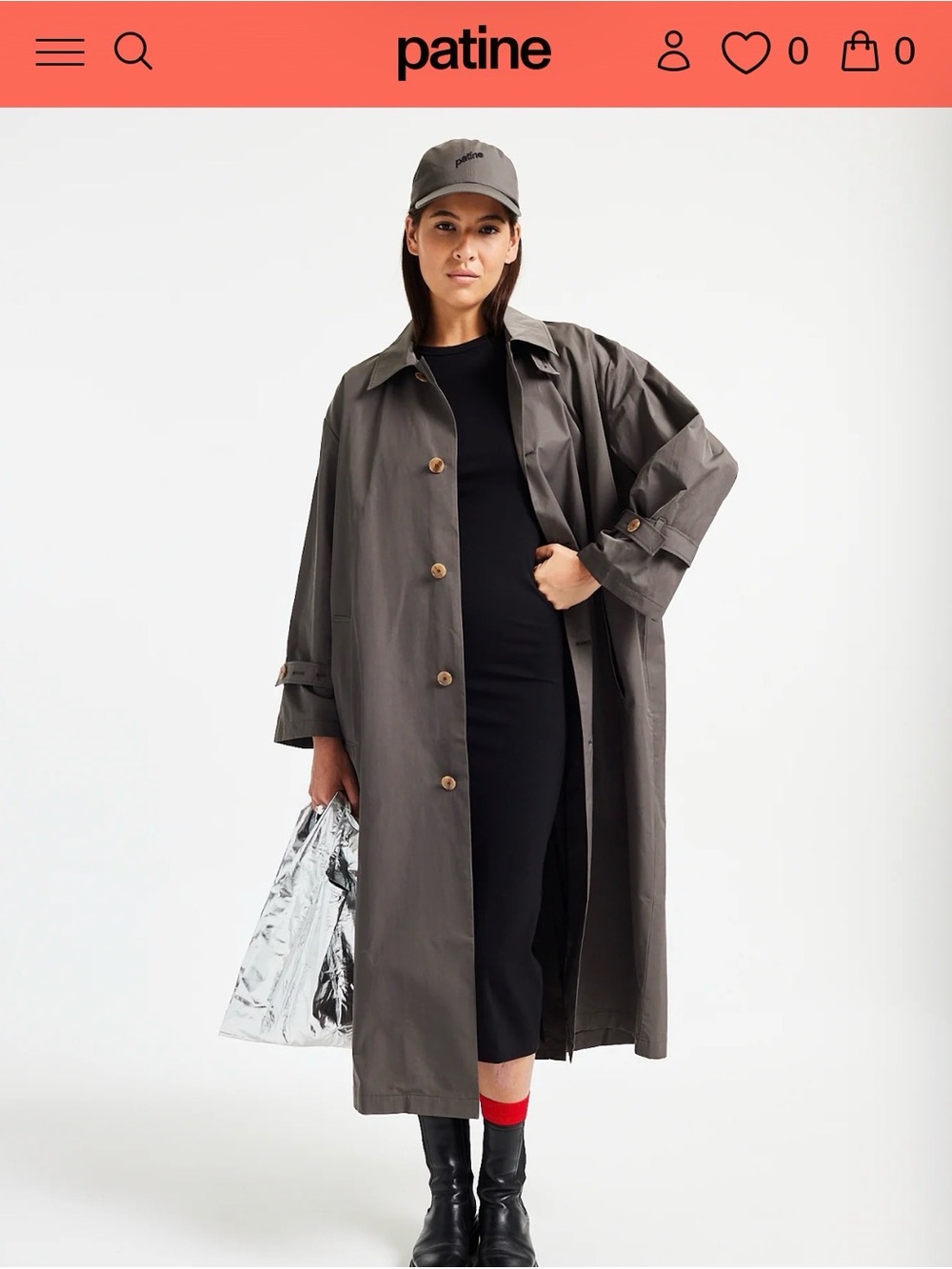 Patine Trench Coat Gaby Olive Green